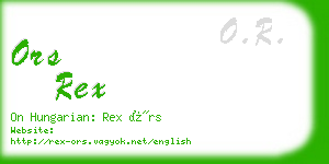ors rex business card